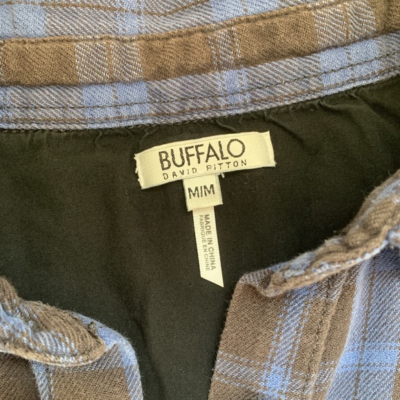 Blue & Black Faded Checkered Shirt - Picture 3 of 4